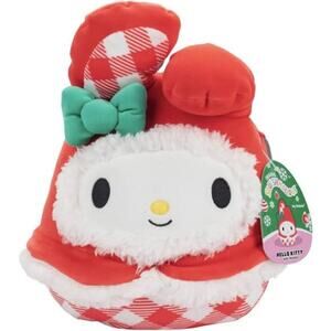 My Melody Christmas red plaid Holiday Plush Squishmallow Stuffed  Sanrio